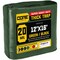 Core Tarps Heavy Duty Tarp, 16 ft L x 0.5 mm H x 12 ft W, 20 Mil, Green/Black, Polyethylene CT-703-12X16 - alternate 1